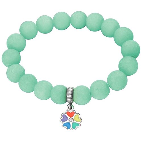 фото Эстет браслет с кварцами, фианитом и эмалью из серебра 01б453230э-8, 16 см, 14.9 г