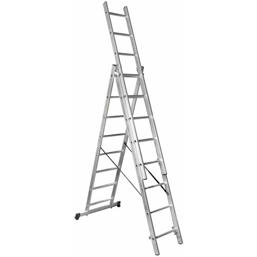 Inforce Лестница трехсекционная 3x8 ЛП-03-08 лестница трансформер с помостом inforce 4x4 лп т 4 4 п