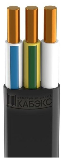 Кабель ВВГ-Пнг(А)-LS 3х1.5 ок (N PE) 0.66кВ (м) Кабэкс, кабэкс ТХМ00375256 (1 м.)