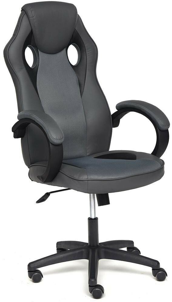 Кресло TetChair RACER GT new кожзам/ткань, металлик/серый, 36/12 13251
