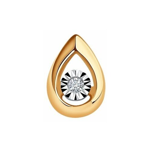 фото Подвеска sokolov diamonds из комбинированного золота с бриллиантом 1030852