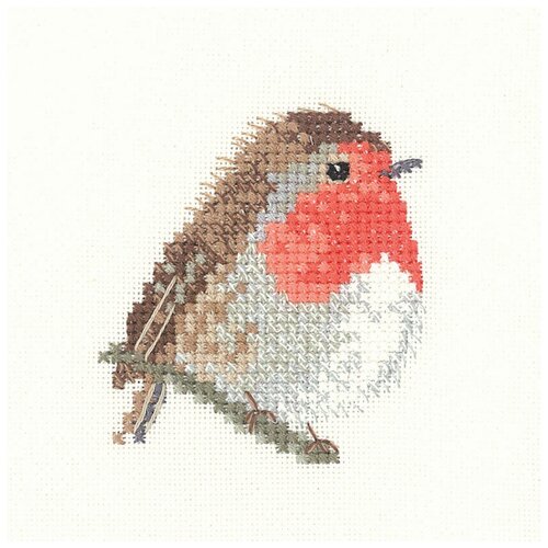 фото Набор для вышивания птичка зарянка heritage