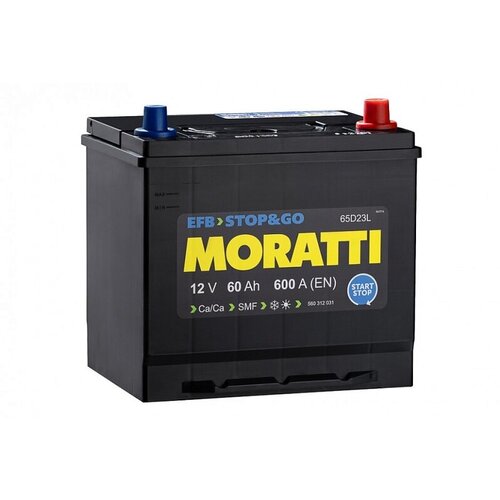 Автомобильный аккумулятор Moratti EFB 60 а/ч (0) (JIS) D23 230x173x220