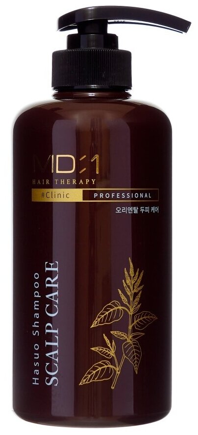 MD-1 Hair Therapy Hasuo Scalp Care Shampoo Укрепляющий шампунь для волос с травяным комплексом