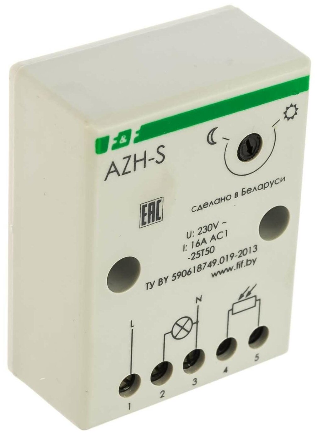 Фотореле AZH-S (выносной фотодатчик IP-65 монтаж на плоскость 230В 16А 1НО IP20) F&F EA01.001.007 - фотография № 3