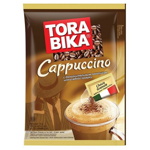 Растворимый кофе Tora bika Cappuccino с шоколадной крошкой, в пакетиках, 1 уп., 25 г
