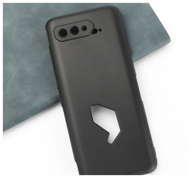 Задняя панель-чехол-накладка MyPads Morbido для Asus ROG Phone 5 / ROG Phone 5s ультра-тонкая полимерная из мягкого силикона черная