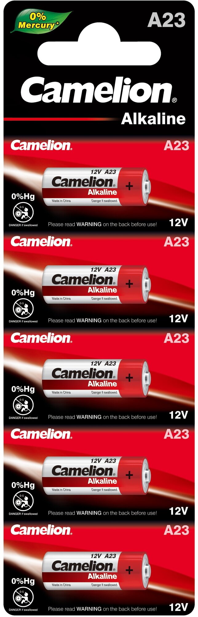 Батарейки Camelion LR23A BL-5 Mercury Free