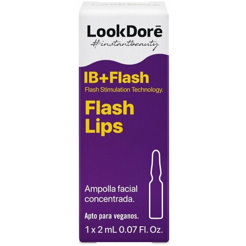 LookDore LOOK DORE IB FLASH AMPOULES FLASH LIPS концентрированная сыворотка в ампулах для губ 1х2мл концентрированная сыворотка в ампулах для интенсивного увлажнения 1 х 2 мл lookdore ib water ampoules moisturising hyaluronic 2 мл