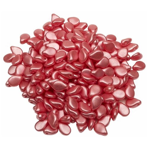 Стеклянные чешские бусины, Pip Beads, 5х7 мм, цвет Alabaster Pastel Lt.Coral, 250 шт.