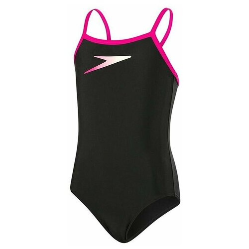 Комбинезон для плавания Speedo, размер 116, розовый, черный