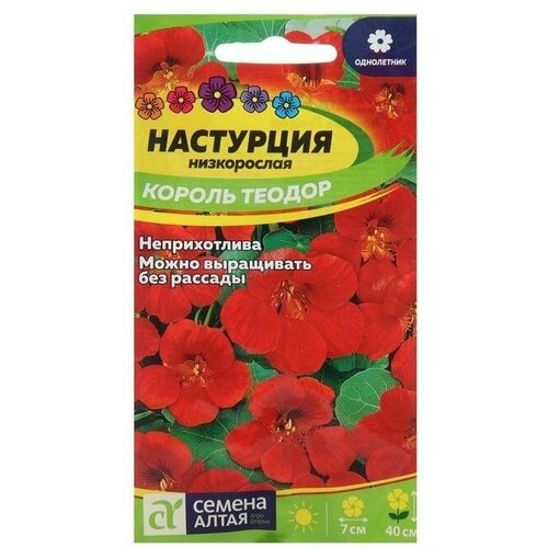 Семена цветов Настурция Король Теодор 1 г 8 упаковок семена цветов настурция король теодор 1 5г