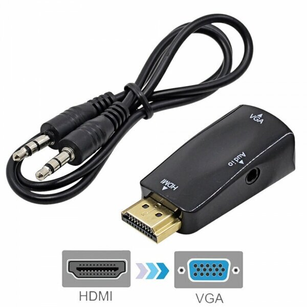 Адаптер-переходник HDMI - VGA + 3.5 Jack черный