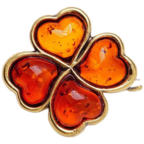 Брошь, янтарь прессованный, янтарь синтетический, янтарь, коричневый браслет с янтарными вставками ages of amber