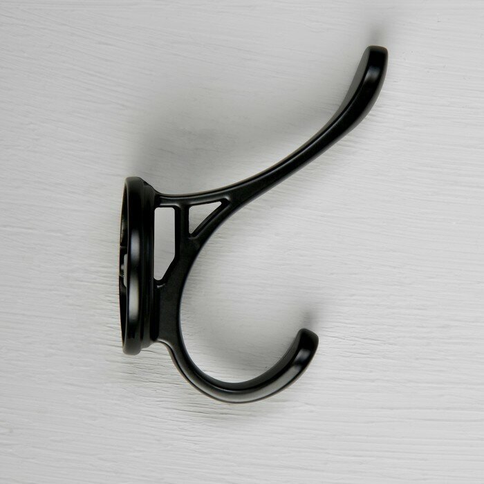 CAPPIO Крючок мебельный CAPPIO, двухрожковый, цвет черный - фотография № 8