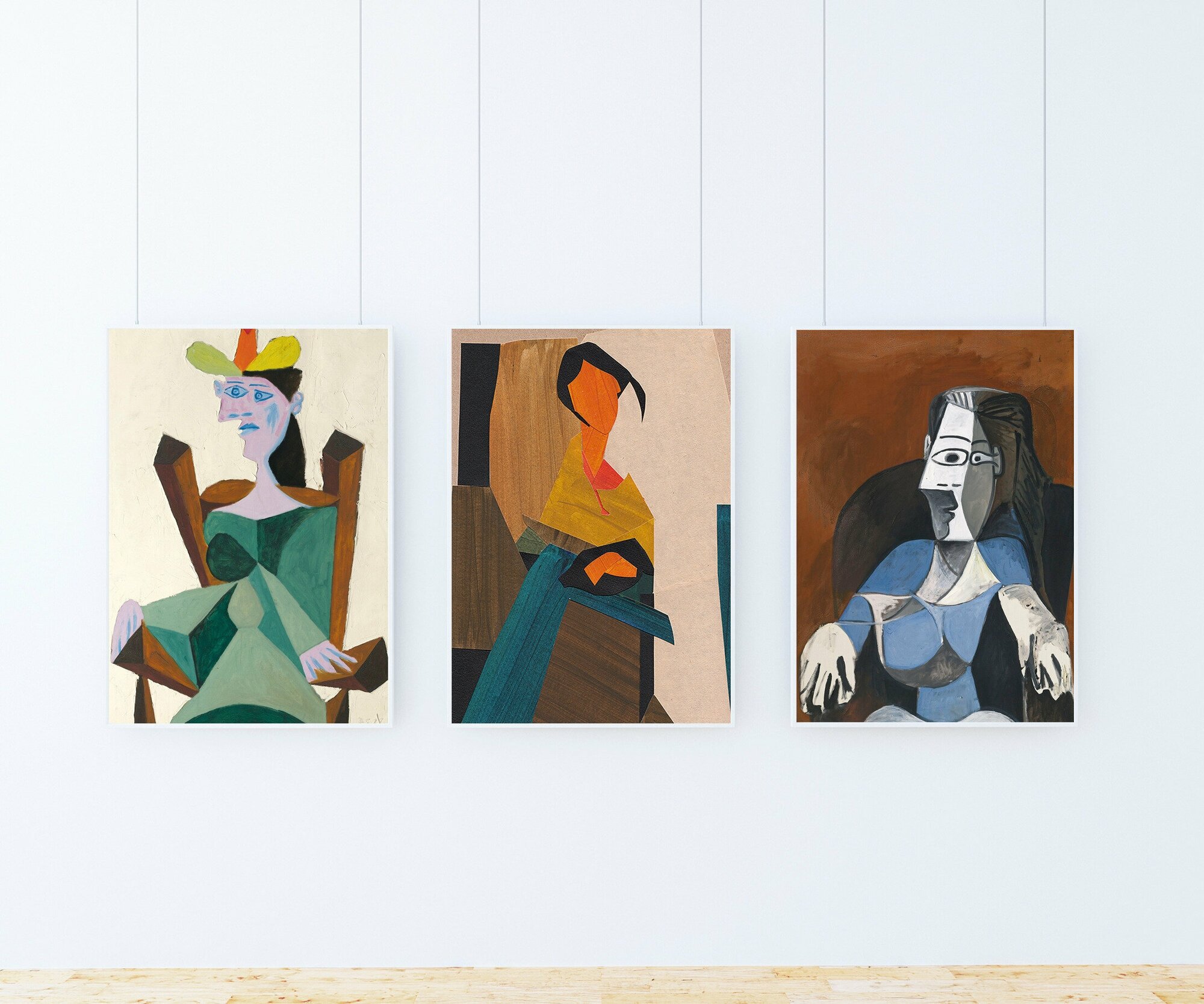 Набор плакатов "Пабло Пикассо" 3 шт. / Набор интерьерных постеров формата А2 (40х60 см) без рамы