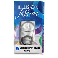 Цветные контактные линзы ILLUSION fashion ADONIS superblack -2,5