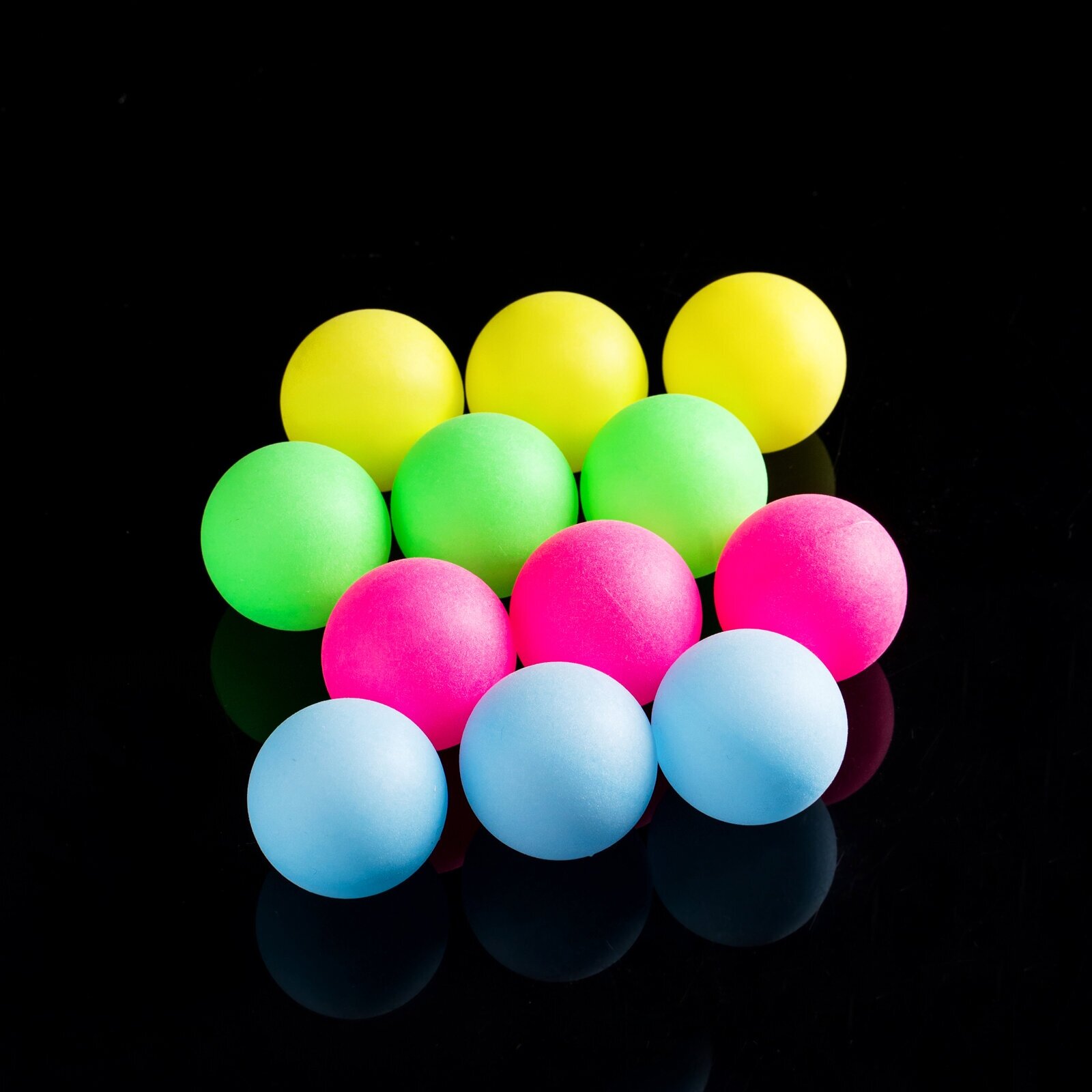 Мяч для настольного тенниса 40 мм, набор 12 шт, цвета микс