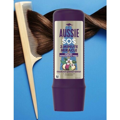 Aussie Hair SOS 3 Minute Miracle Бальзам для поврежденных волос средство интенсивного ухода aussie sos 3 minute miracle 225 мл