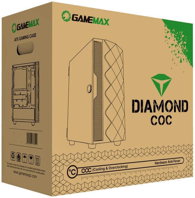 Корпус GameMax Diamond COC без БП Black
