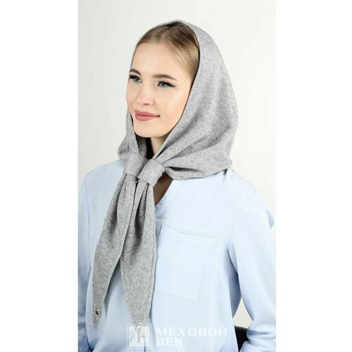 Капор Меховой век, размер 55-60, серый новинка женский мягкий шарф хлопковая шапка тюрбан с цветочным принтом облегающие шапки головной убор обертка для волос хиджаб бандана