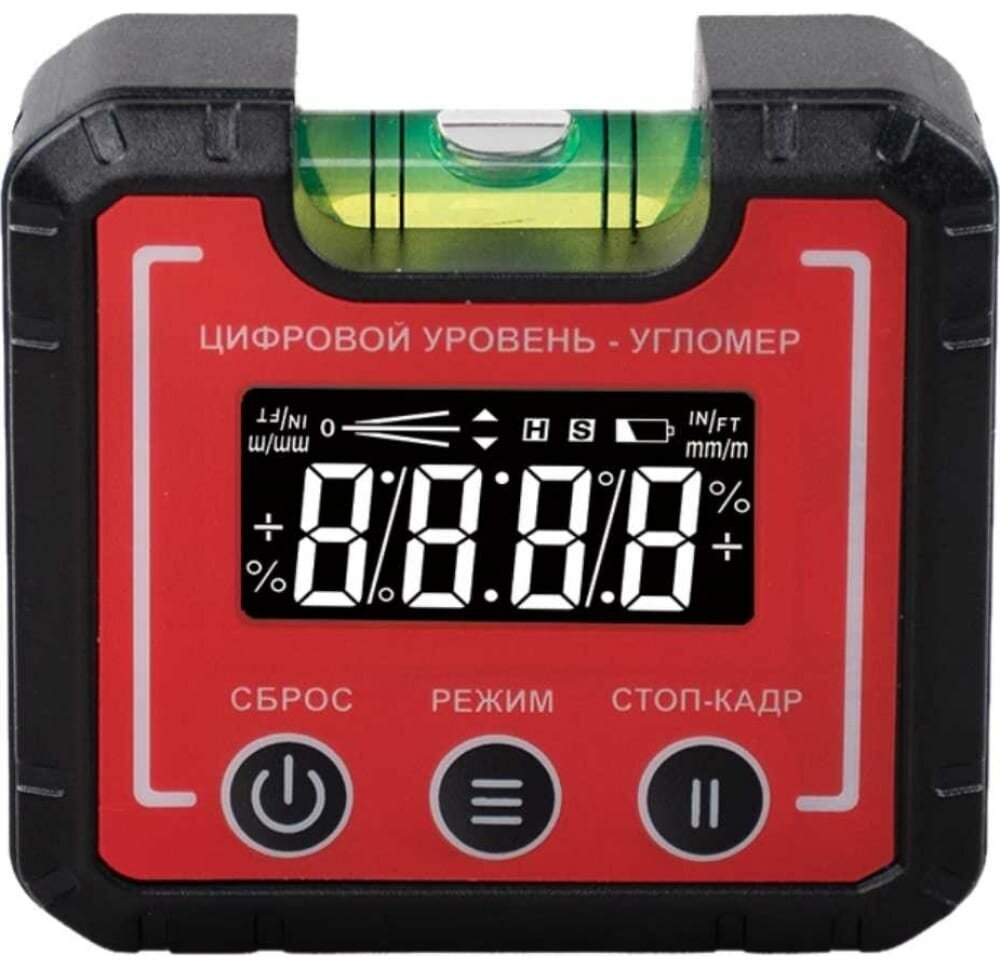 Компактный электронный уровень-угломер с магнитом 65 мм TECHNICOM TC-LA65C - фотография № 1