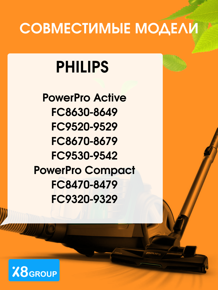 Набор фильтров для пылесосов Philips PowerPro Active и PowerPro Compact