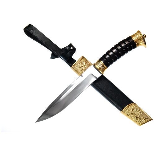 фото Нож нарвал (витязь), сталь 95х18, латунь русская компания