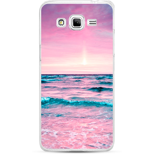 Силиконовый чехол на Samsung Galaxy J2 Prime 2016 / Самсунг Галакси Джей 2 Прайм 2016 Розовое море
