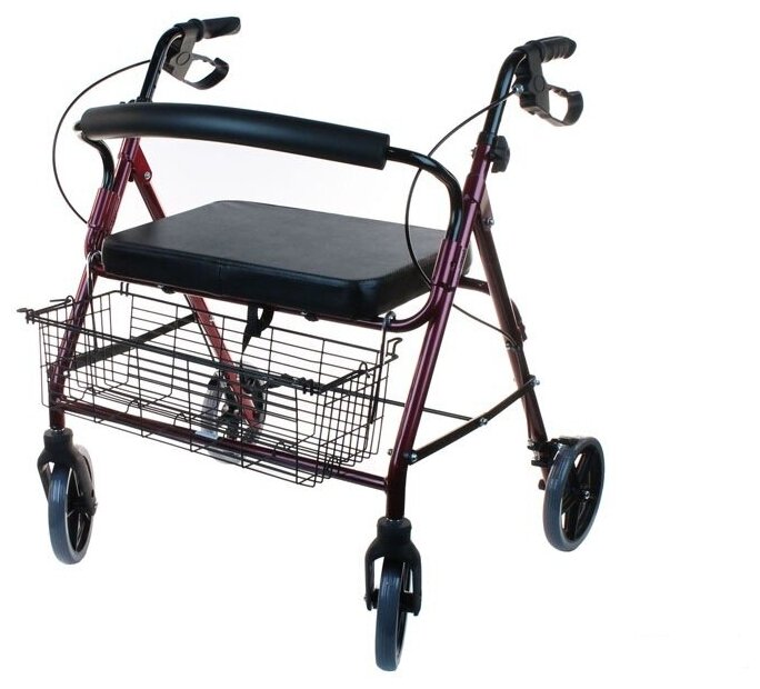 Ходунки-каталка для инвалидов и пожилых людей на четырех колесах С повышенной грузоподъемностью, серия "Optimal-Kappa" (ходунки-роллаторы) LY-517XL