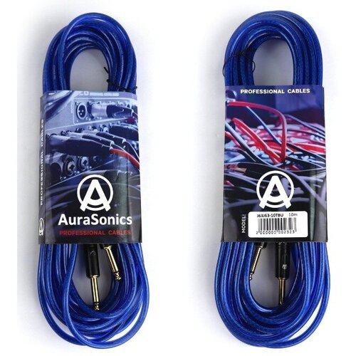 Кабель аудио 1xJack - 1xJack AuraSonics J63J63-10TBU 10.0m