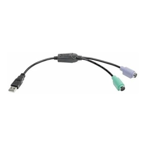 Адаптер-переходник Tripp Lite USB to PS2 Adapter - Keyboard and Mouse A M to 2x Mini-Din6 F