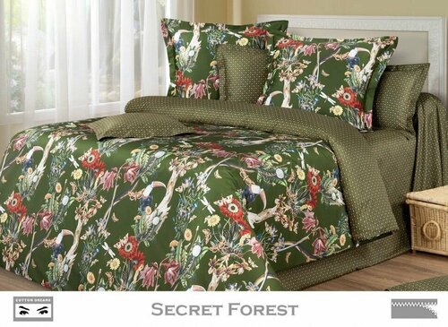 Постельное белье Cotton Dreams Secret Forest 2-х спальный, наволочки 70x70
