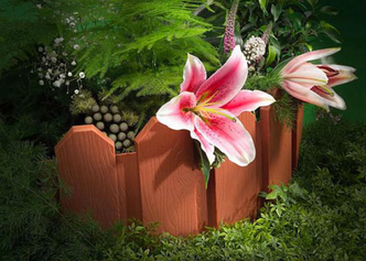 Забор декоративный МастерСад Дачник терракотовый 3м / бордюр для сада и огорода / Ограждение для клумб и грядок / забор пластиковый