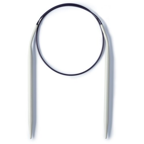 Спицы Prym круговые алюминиевые 211264, диаметр 4 мм, длина 80 см, общая длина 80 см, жемчужно-серый