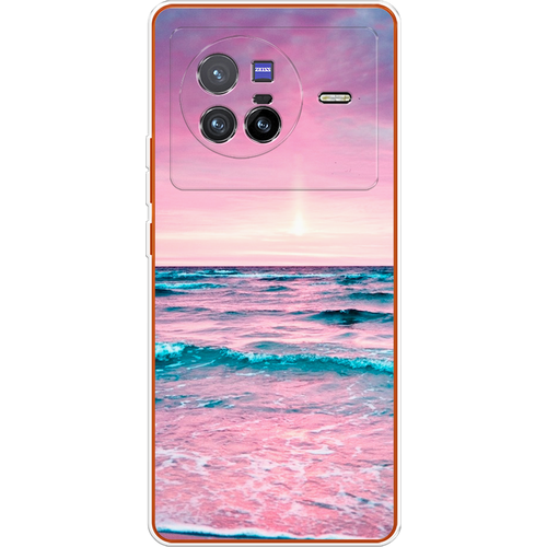 Силиконовый чехол на Vivo X80 / Виво X80 Розовое море силиконовый чехол на vivo x80 виво x80 розовое море