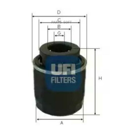 Фильтр масляный VW TIGUAN, PASSAT (3C) 1.4TSI 23.494.00 UFI 23.494.00 | цена за 1 шт | минимальный заказ 1