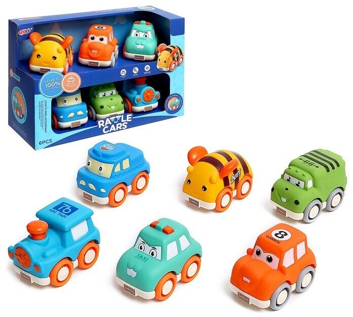 Sima-land Набор машинок Rattle cars, 6 шт.