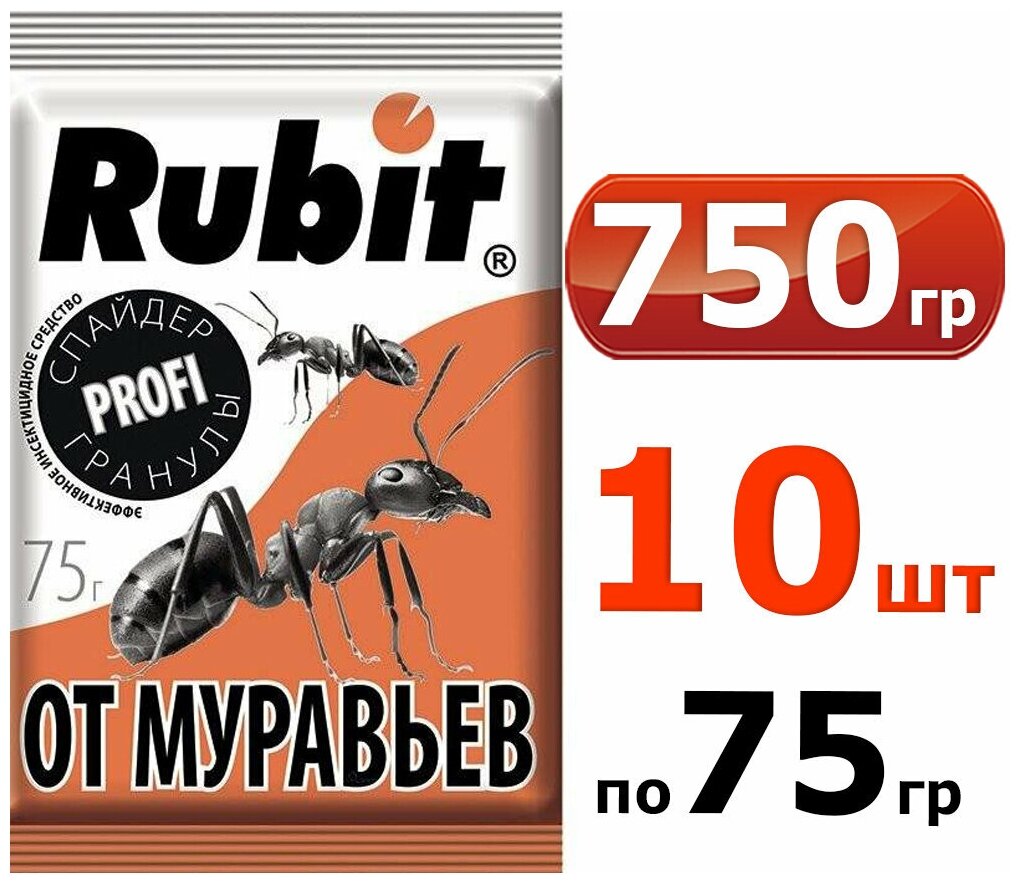 Рубит Спайдер гранулы от муравьев 75г. (40) - фотография № 3