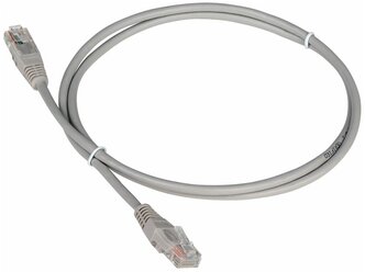 Кабель патч-корд U/UTP 5e кат. 0,3м. TWT TWT-45-45-0.3-GY RJ45 - RJ45, 4 пары, серый