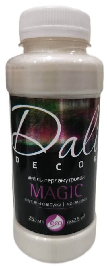 Эмаль акриловая, перламутровая Dali Decor Magic (0.25л) серебро