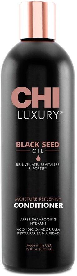 Chi Luxury Black Seed Oil Dry Moisture Replenish Conditioner - Чи Лакшери Блэк Сид Ойл Драй Мойсче Реплениш Увлажняющий кондиционер для волос с маслом семян черного тмина, 355 мл -