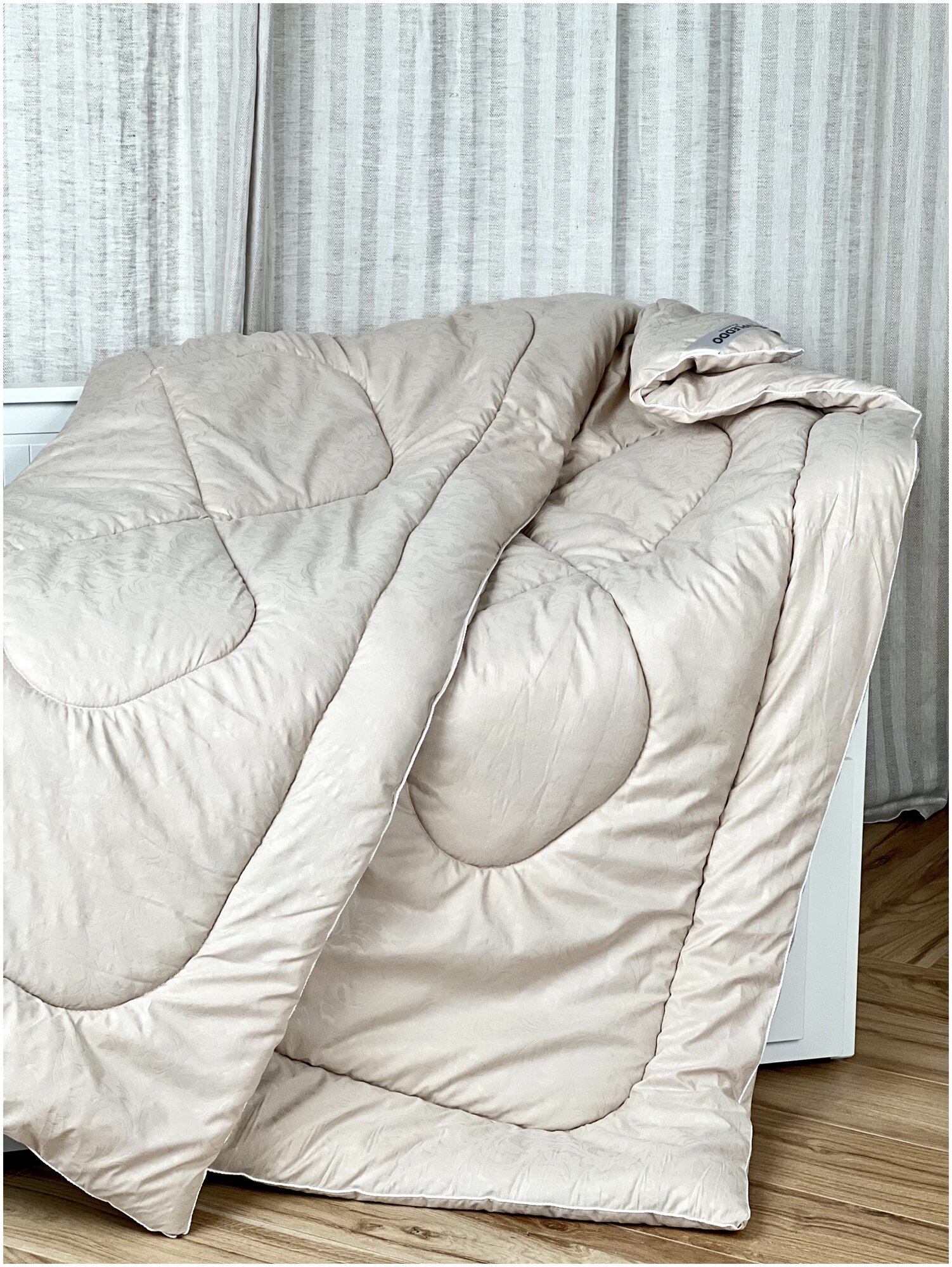 Одеяло Сонвальд / 1.5 спальное всесезонное / 140x205 см / Кофе с молоком - фотография № 2