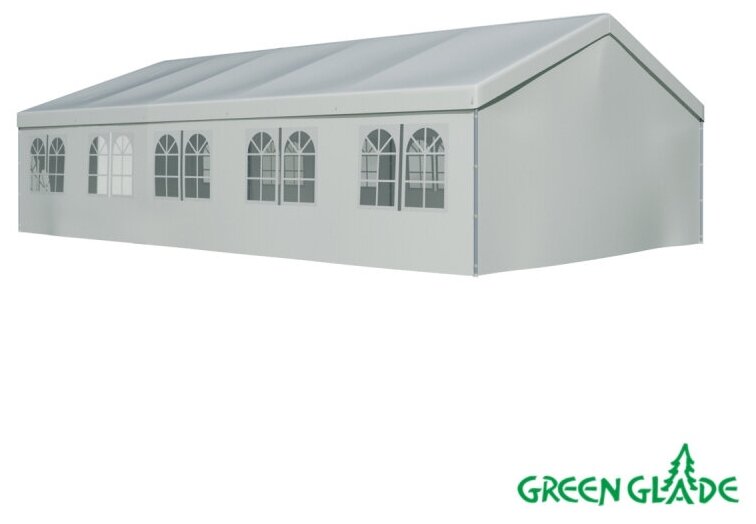 Тент садовый Green Glade с боковыми стенками 60 кв. м белый (4 коробки) 3019 - фотография № 16