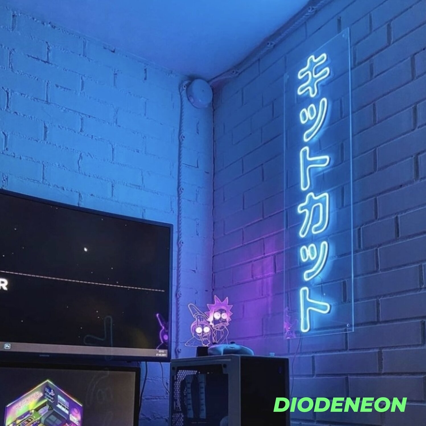 DIODENEON / Неоновый светильник "Азиатские символы" 85х20 см., неоновая вывеска, гибкий неон, ночник - фотография № 1