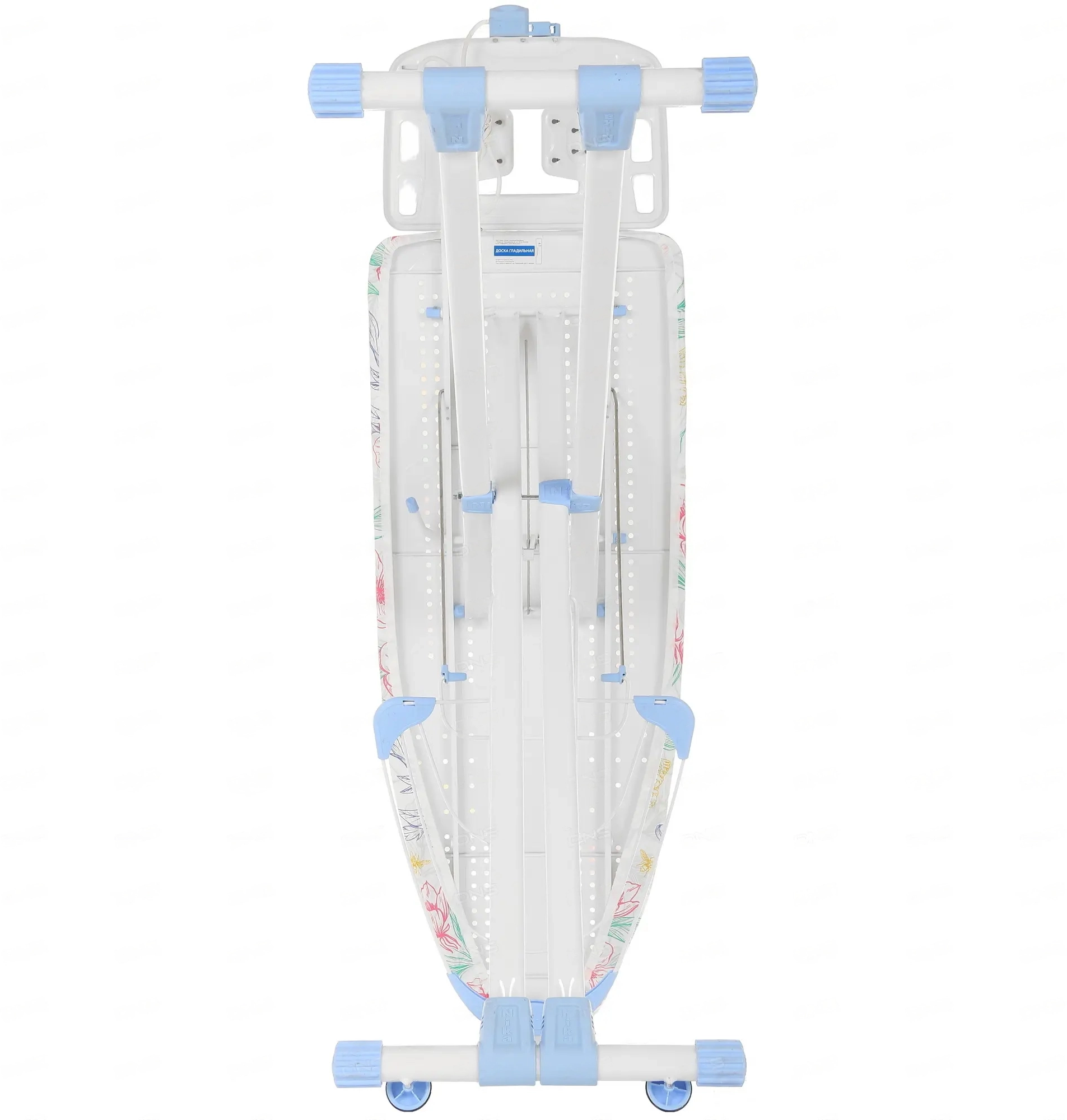 Гладильная доска Nika Валенсия 2 (НВ2) 123.5 х 46 см на колёсиках, цветы - фотография № 8