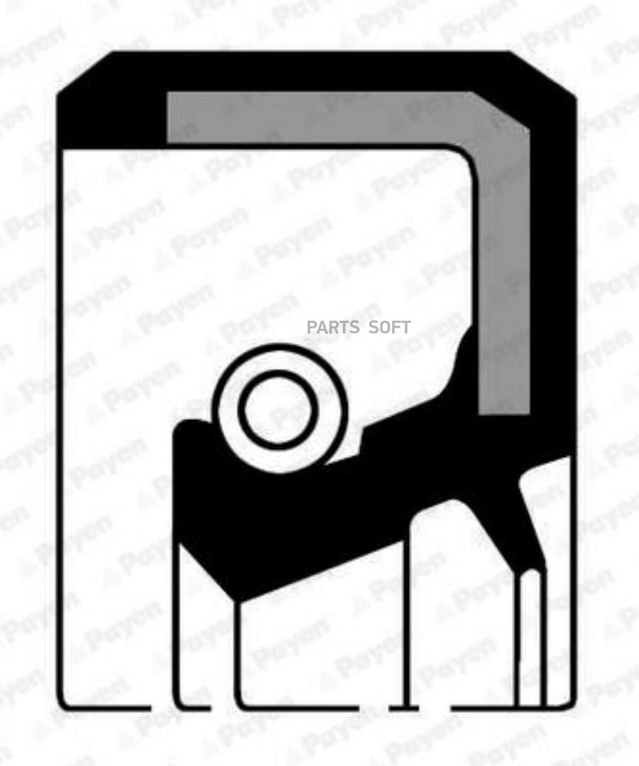 PAYEN NJ005 NJ005_сальник к/в передний! 44x60x7\ Mitsubishi Colt/Galant/Lancer 1.6-2.0TD 84>