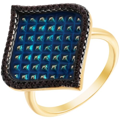 фото Element47 кольцо из серебра 925 пробы с эмалью sr001547c-1_ko_enam_yg, размер 17