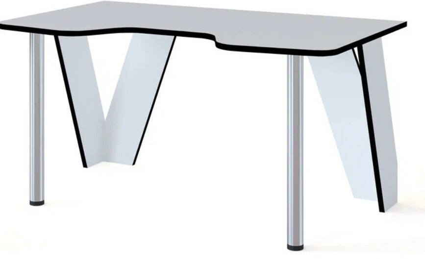 Компьютерный стол сокол КСТ-116 белый/черный