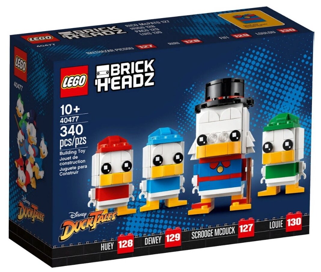 Конструктор LEGO BrickHeadz 40477 Скрудж Макдак, Билли, Вилли и Дилли, 340 дет.